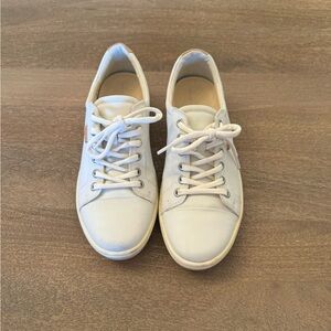 Ecco Soft 8-8.5 Leather Lace-Up Casual Sneakers